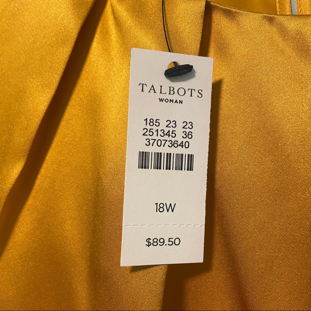NWT Talbots Gold 100% Silk Blouse Shirt - Picture 5 of 6
